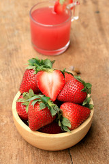 Strawberry juice fresh