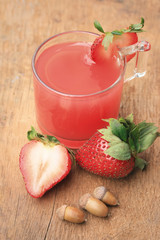 Strawberry juice fresh