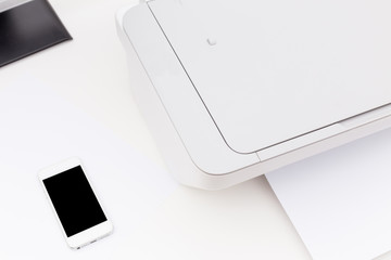 Working desk, copier