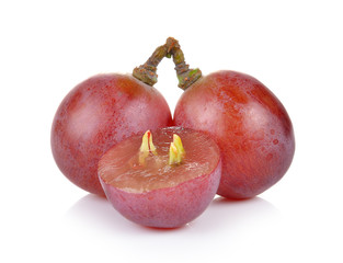 grapes isolated on over white background