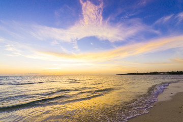 Twilight sunsets and beautiful beaches, Okinawa, Japan
