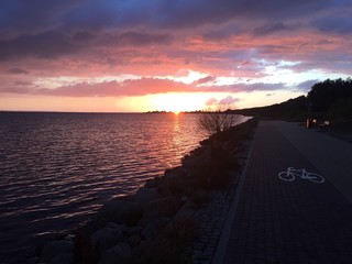 Bike Path at Sunset