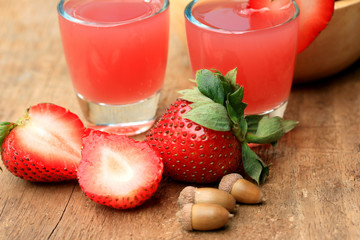 Strawberry juice fresh