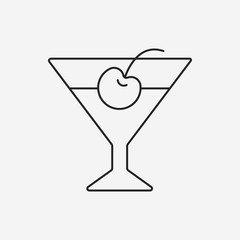 champagne line icon