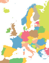 Obraz premium colorful map of Europe