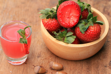 Strawberry juice fresh