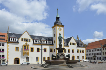 Fototapeta na wymiar Bürgerhäuser am Obermarkt, Freiberg