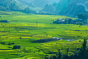 Valley among the rice terraces.