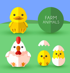 Farm Animals : Vector Illustration
