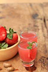 Strawberry juice fresh