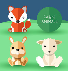 Farm Animals : Vector Illustration