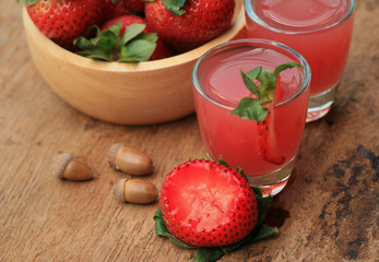 Strawberry juice fresh