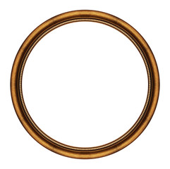 Round wooden picture frame
