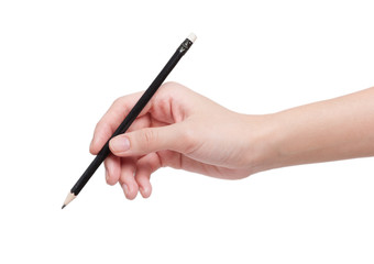 Woman hand with pencil