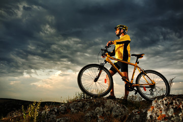 Mountain Bike cyclist riding outdoor