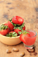 Strawberry juice fresh