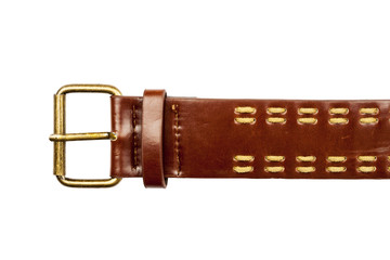 Brown leather belt