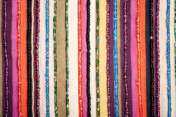 Photo sur Plexiglas Poussière Colorful lined fabric texture