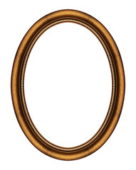 Round wooden picture frame