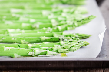 Asparagus with olive oil and garlic.