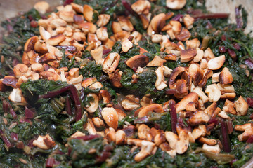 Indian dish shaak with cashew nuts