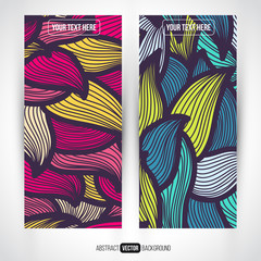Abstract vector decorative banners set. 