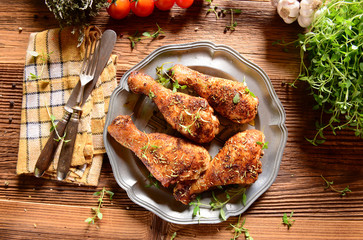 Chicken legs with thyme