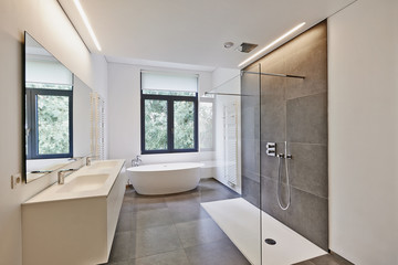 Fototapeta na wymiar Luxury modern bathroom