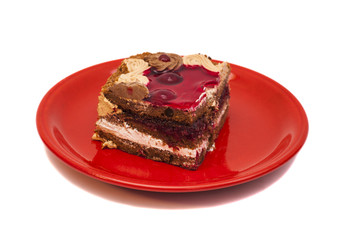 Slice Of Cake On dish