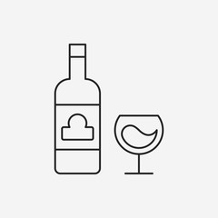 champagne line icon