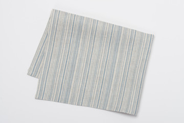 Natural Linen Napkin On White Background