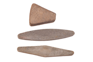 Whetstones isolated on white background 