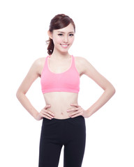 Sport girl isolated
