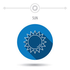 Sun rays icon. Summer sign.