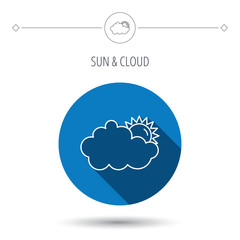 Sunny day icon. Summer sign.