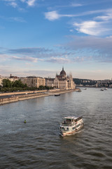 Fototapeta na wymiar Hungarian Parliament on the Danube, Budapest