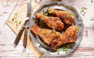 Chicken legs with thyme