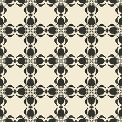 Geometric ornament seamless pattern.  Monochrome design template seamless background. Round, polygonal and grunge motif endless texture.