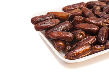 Dates isolated on white background