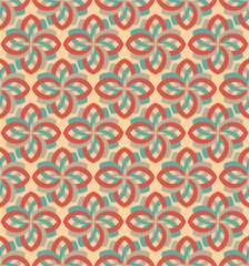 Retro flower geometric seamless pattern ornament