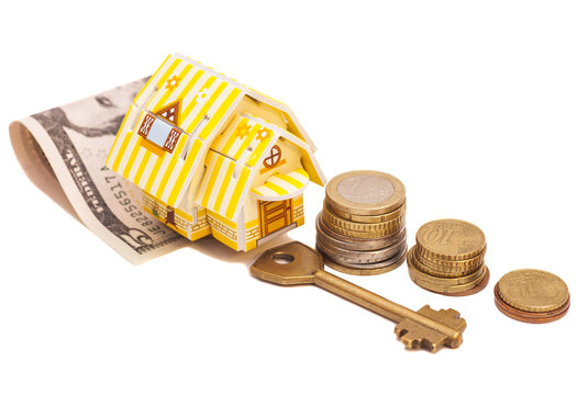 House with money and key