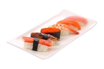 Sushi Roll on a white background
