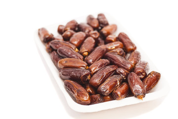 fresh dates fruits isolated on white