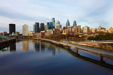 Tuinposter A panoramic view of Philadelphia, Pennsylvania skyline © Harold Stiver