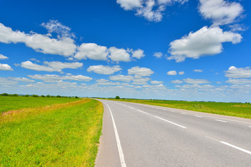 Road in summer countryside