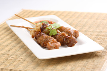 Asian grilled pork, Thai food