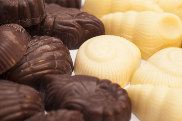 Delicious dark and milk chocolate