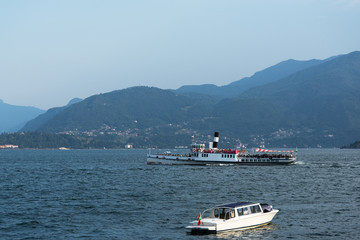 Ship on Como lake, Italy.