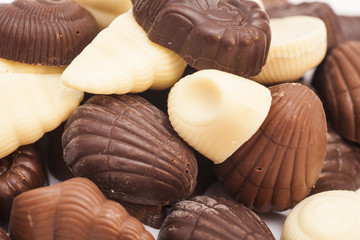 Delicious dark and milk chocolate