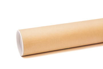 Carton tube Isolated on white